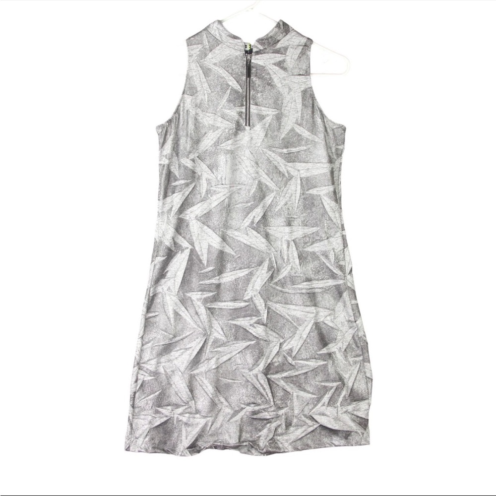 Jamie Sadock Sleeveless Collar Golf Sport Athletic Dress Womens S Gray Texured